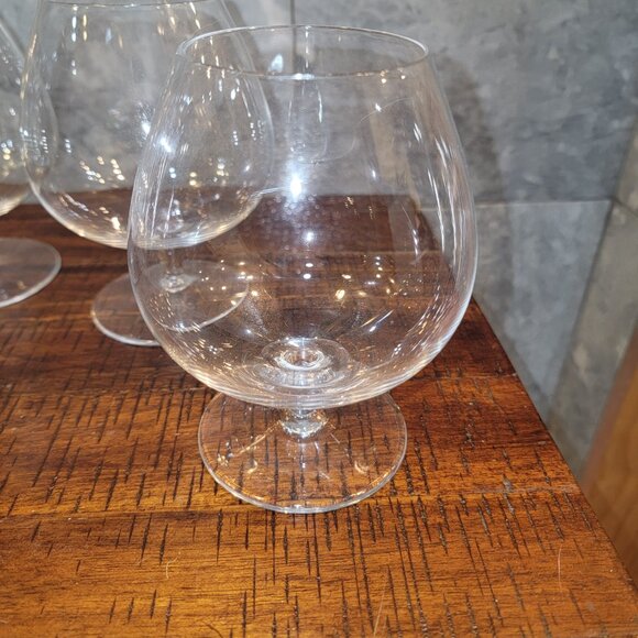 Lg Vintage Crystal Brandy Snifters, 5.5" Tall 4.5" at Widest Point EUC Set of 5 - Picture 2 of 4